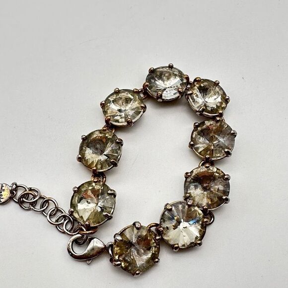 Stella & Dot Amelie Crystal Bracelet Chain rocker chic sophisticated  silver - Picture 3 of 5